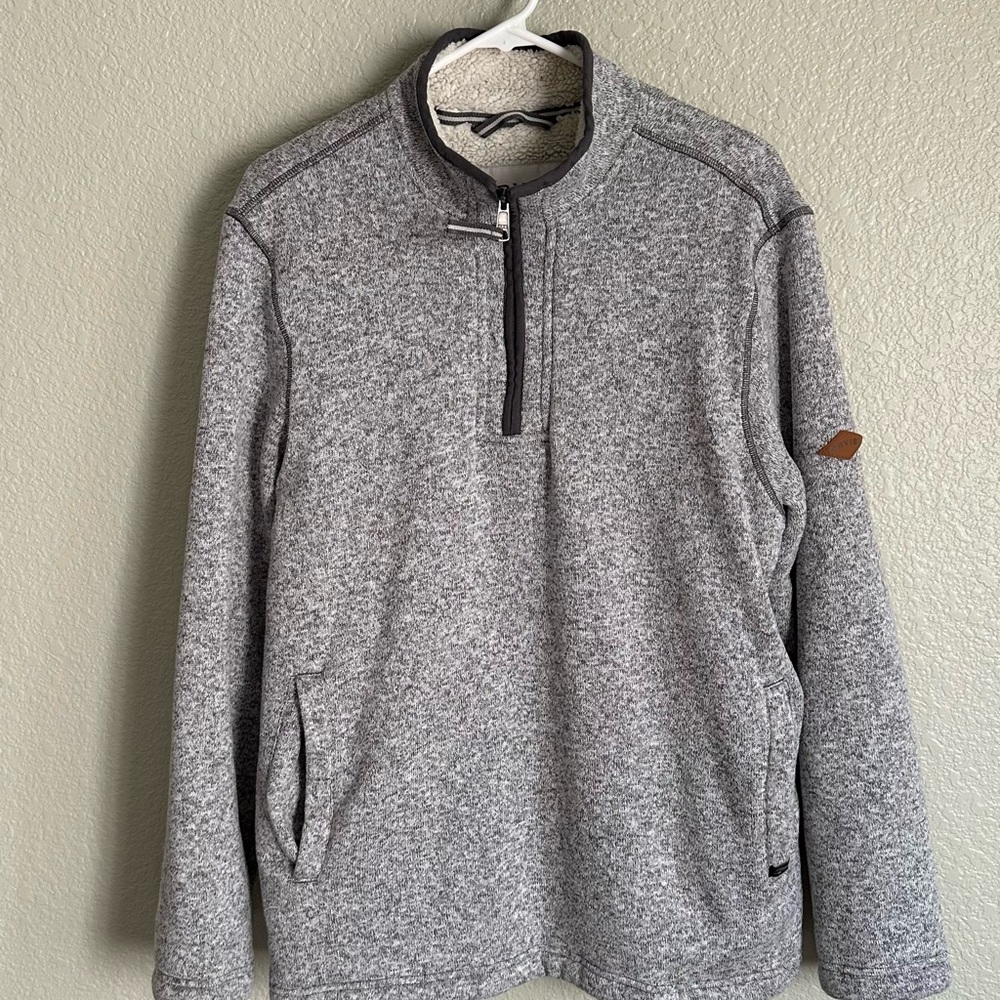 Orvis Quarter-Zip Pullover Sherpa Lined Fleece Sweatshirt Men's Sz medium